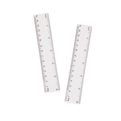 1pc Simple Transparent Ruler Size 6.14*1.18in - Renee Lane Company