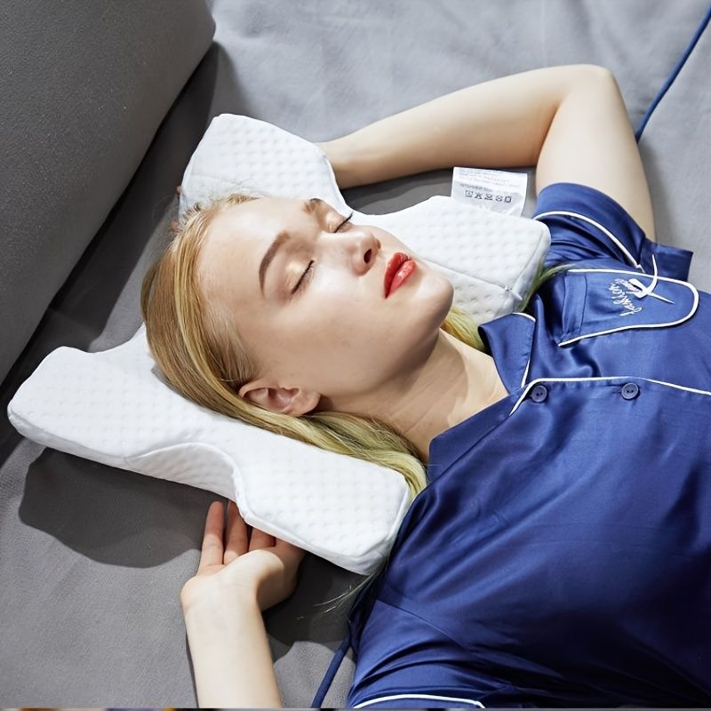 1pc Sleeping Pillow Couple Pillow Arm Pillow Slow Rebound Pressure Cuddle Pillow Memory Foam Travel Arched Shaped U Pillow Providing Comfort And Support Curved Pillow For Couples - Renee Lane Company