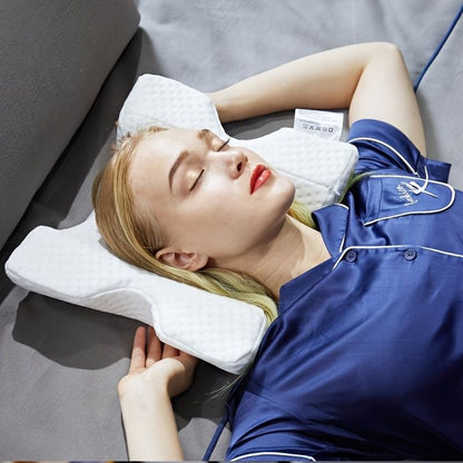 1pc Sleeping Pillow Couple Pillow Arm Pillow Slow Rebound Pressure Cuddle Pillow Memory Foam Travel Arched Shaped U Pillow Providing Comfort And Support Curved Pillow For Couples - Renee Lane Company