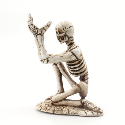 1pc, Small Halloween Skeleton Pen Holder, Funny Creative Resin Pen Holder, Decorative Holder Organizer For Pen, Brush, Razor - Renee Lane Company