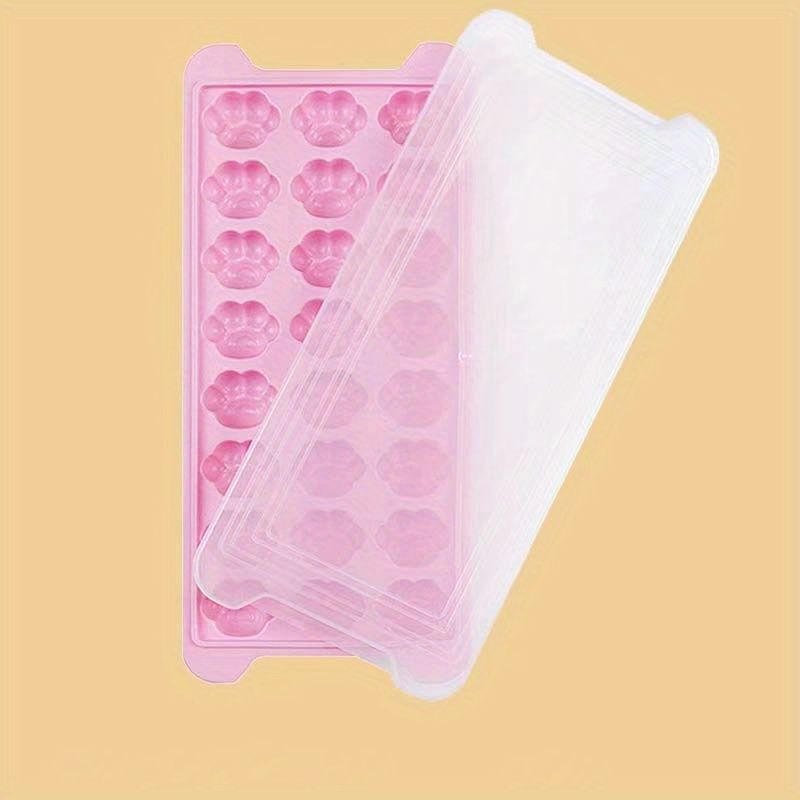 1pc Soft Bottom Cat Paw Ice Tray Mold - Homemade Ice Cube Box for Kitchen Refrigerator - Perfect for Making Delicious Ice Cream and Cocktails - Renee Lane Company
