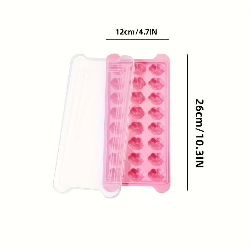 1pc Soft Bottom Cat Paw Ice Tray Mold - Homemade Ice Cube Box for Kitchen Refrigerator - Perfect for Making Delicious Ice Cream and Cocktails - Renee Lane Company