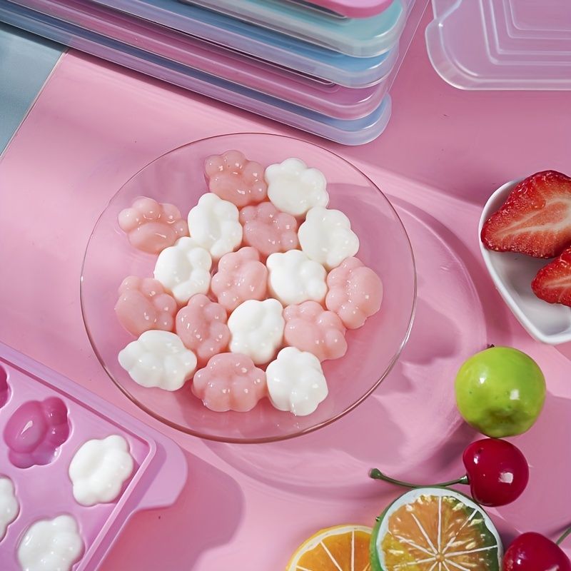 1pc Soft Bottom Cat Paw Ice Tray Mold - Homemade Ice Cube Box for Kitchen Refrigerator - Perfect for Making Delicious Ice Cream and Cocktails - Renee Lane Company