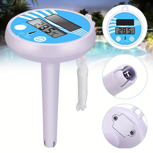 1pc, Solar Digital Pool Thermometer - Shatter Resistant, Easy-to-Read Screen Display, Useful Tool for Swimming Pool Temperature Monitoring - Renee Lane Company