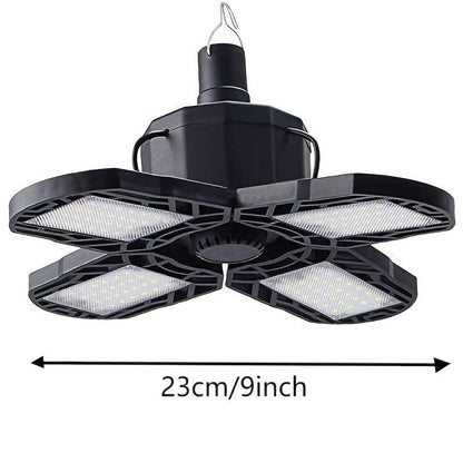 1pc Solar Garage Light, USB Charging Ceiling Light With 5 Deformable Panels For Home Shed Barn Emergency SOS Hiking Tent Indoor Outdoor - Renee Lane Company