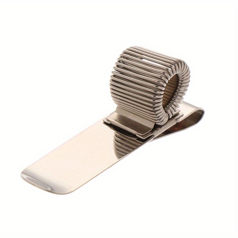 1pc Spring Pen Clip Metal Pencil Holder Single Hole Orifice Elastic Loop Portable Writing Stationery - Renee Lane Company