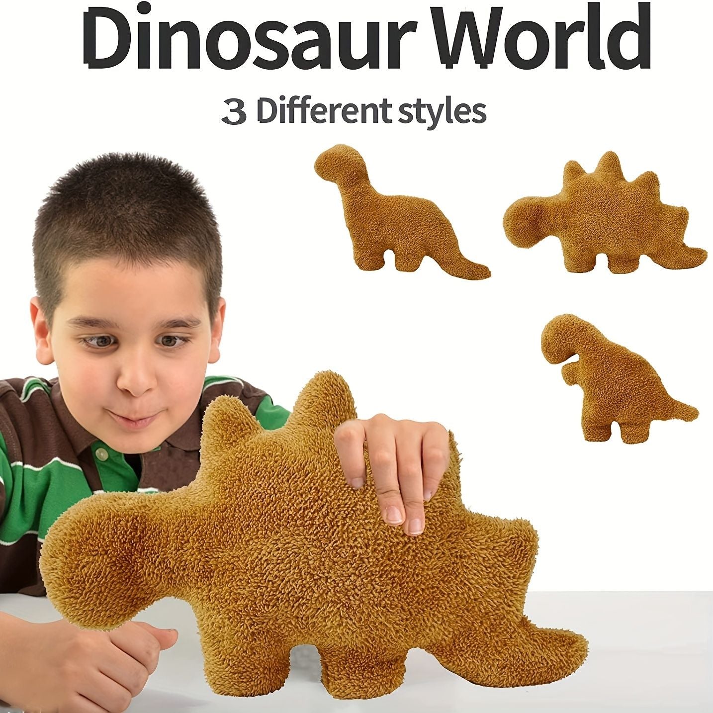 1pc, Stegosaurus-18 Inch Dinosaur Plush Fleece, Soft Dinosaur, Birthday Gift, Dinosaur Theme Party Decoration, Christmas Gift - Renee Lane Company