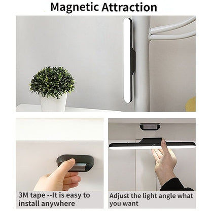 1pc Stick On Wall Lights, LED Magnetic Desk Lamp Dimmable Night Lamp USB Rechargeable For Mirror Office Study Reading Light Bedside Lamp - Renee Lane Company