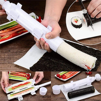 1pc Sushi Maker Set - Quick and Easy DIY Rice Mold Bazooka Roller Kit with Vegetable and Meat Rolling Tool - Perfect for Home Cooking and Entertaining - Renee Lane Company