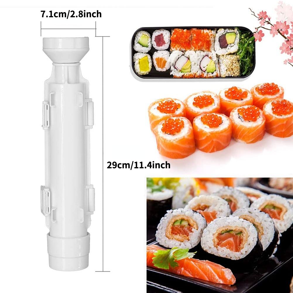1pc Sushi Maker Set - Quick and Easy DIY Rice Mold Bazooka Roller Kit with Vegetable and Meat Rolling Tool - Perfect for Home Cooking and Entertaining - Renee Lane Company
