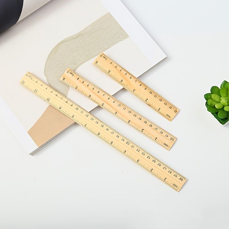 1pc Tailor Ruler Stationery Ruler Wooden Measuring Ruler - Renee Lane Company