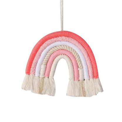 1pc Vibrant Rainbow Macrame Wall Hanging - Stunning Home Decor for Living Room, Bedroom, and More - Renee Lane Company