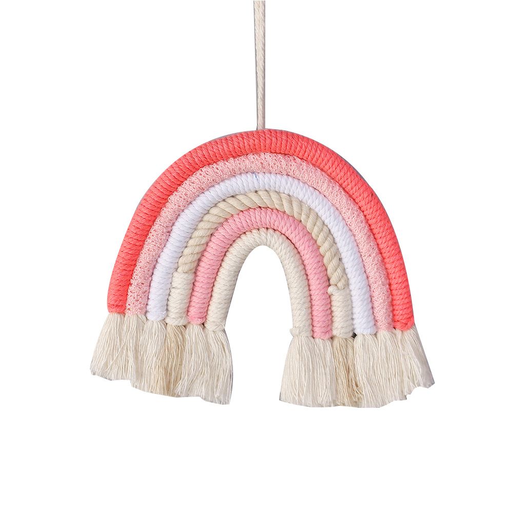 1pc Vibrant Rainbow Macrame Wall Hanging - Stunning Home Decor for Living Room, Bedroom, and More - Renee Lane Company