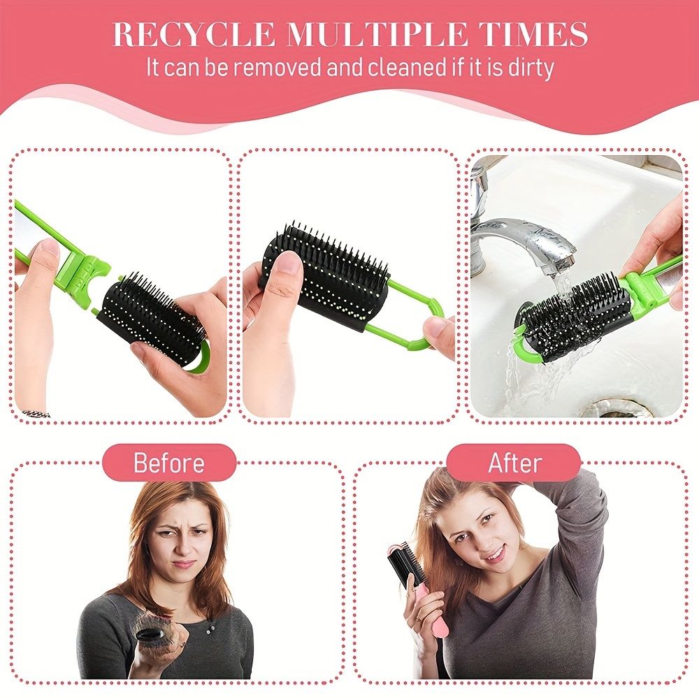 1pcs Collapsible Travel Hair Comb with Mirror - Portable and Compact Hair Brush for On-the-Go Grooming - Renee Lane Company
