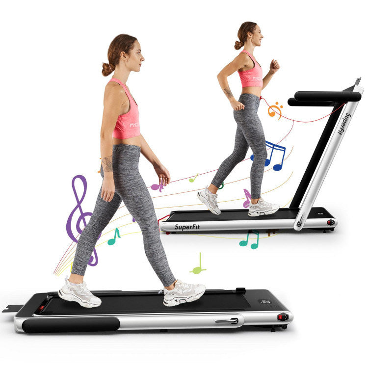 2.25HP 2 in 1 Folding Treadmill with APP Speaker Remote Control - Renee Lane Company