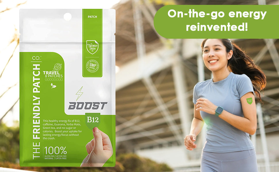 Boost Energy Patches: Green Tea, Guarana & Caffeine - 8 pack - Renee Lane Company