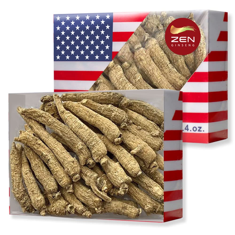 2 Boxes of Hand Selected American Ginseng Root-Small Tail (4oz/Box) 西洋参/花旗参 Panax Ginseng. Boosts Body Immunity Energy & Stamina for Man & Women (8 Oz.) - Renee Lane Company