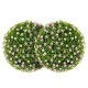 2 PCS Artificial Plant Topiary Balls 17.5 Inch Faux Decorative Balls with Pink Flowers - Renee Lane Company