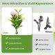 2 PCS Artificial Plant Topiary Balls 17.5 Inch Faux Decorative Balls with Pink Flowers - Renee Lane Company