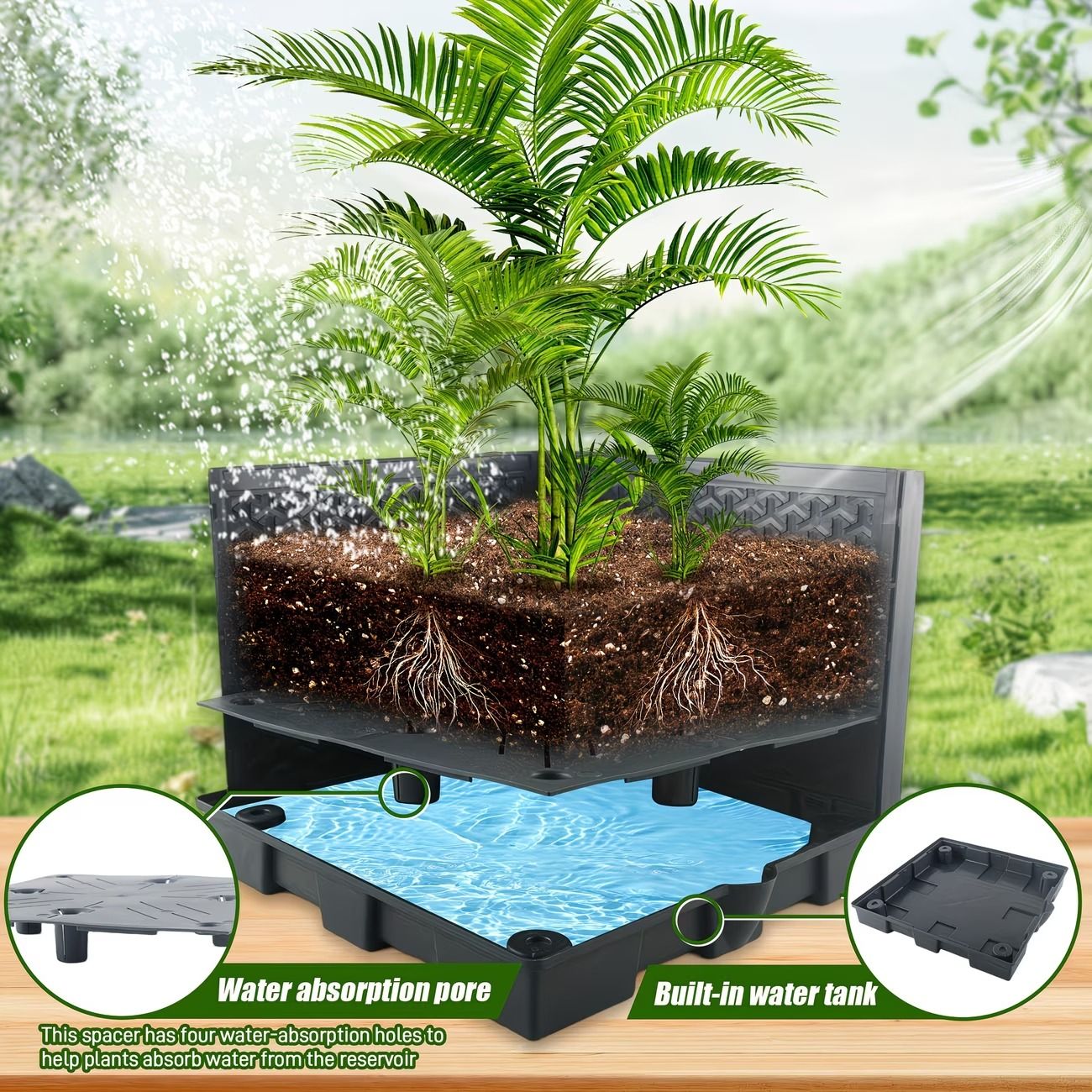 2-Pack 44.8" Self-Watering Tomato Planter with Trellis – Heavy-Duty Indoor & Outdoor Raised Garden Box, Built-in Trapezoid Climbing Grid for Tomatoes, Vegetables & Vining Plants - Renee Lane Company