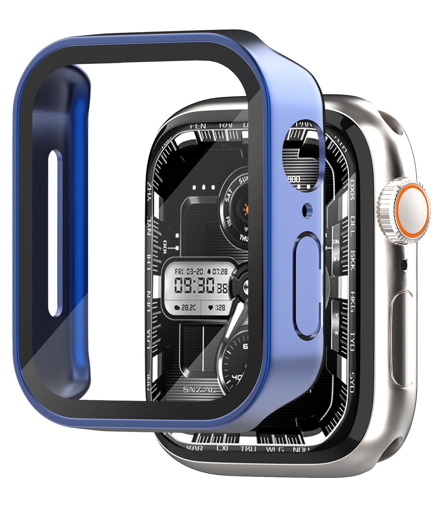 2 Pack Apple Watch Screen Protector Compatible with Apple Watch 49mm 45mm 44mm 41mm 40mmShockproof Apple Watch Cover/Case with Tempered Glass - Renee Lane Company