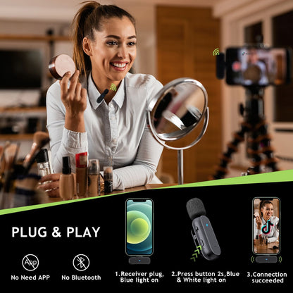 2 Pack Wireless Lavalier Microphones For IPhone/iPad - Renee Lane Company