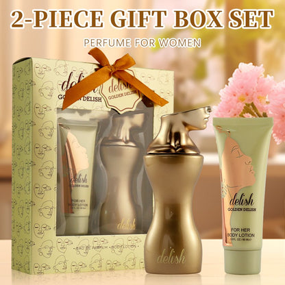 2-Piece Set, Women's Eau De Parfuma Spray And Body Lotion Gift Box, Long Lasting Fragrance, A Floral Fruity Gourmand Fragrance, Perfect For Holiday Gifts, Dating, Daily Life, Parties - Renee Lane Company