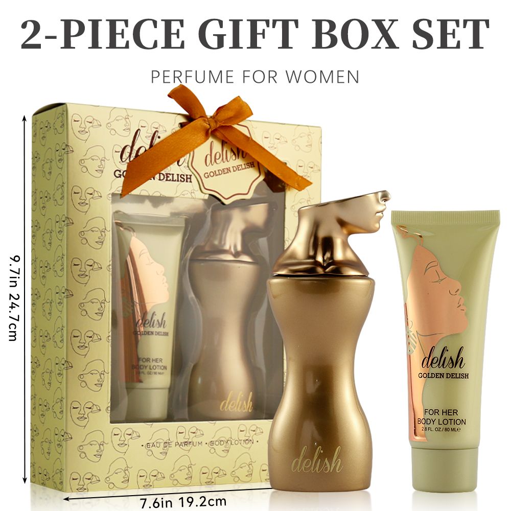 2-Piece Set, Women's Eau De Parfuma Spray And Body Lotion Gift Box, Long Lasting Fragrance, A Floral Fruity Gourmand Fragrance, Perfect For Holiday Gifts, Dating, Daily Life, Parties - Renee Lane Company
