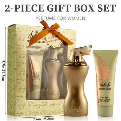2-Piece Set, Women's Eau De Parfuma Spray And Body Lotion Gift Box, Long Lasting Fragrance, A Floral Fruity Gourmand Fragrance, Perfect For Holiday Gifts, Dating, Daily Life, Parties - Renee Lane Company