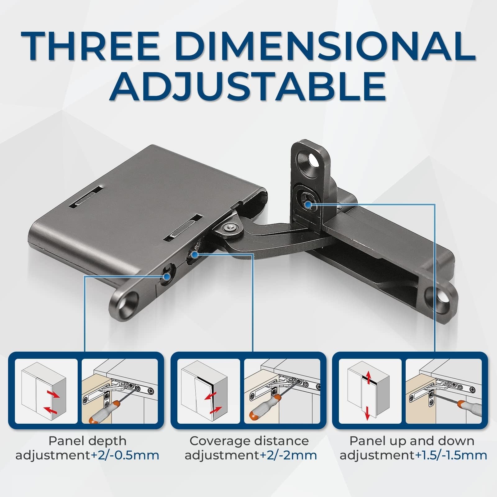 2 Set Recessed Hinge Door Hinges 105°, Wooden Door Minimalist World Hinge Silent Buffer Adjustable Hidden Wooden Door Hinge Heavy-Duty Hinge Glass Door - Renee Lane Company