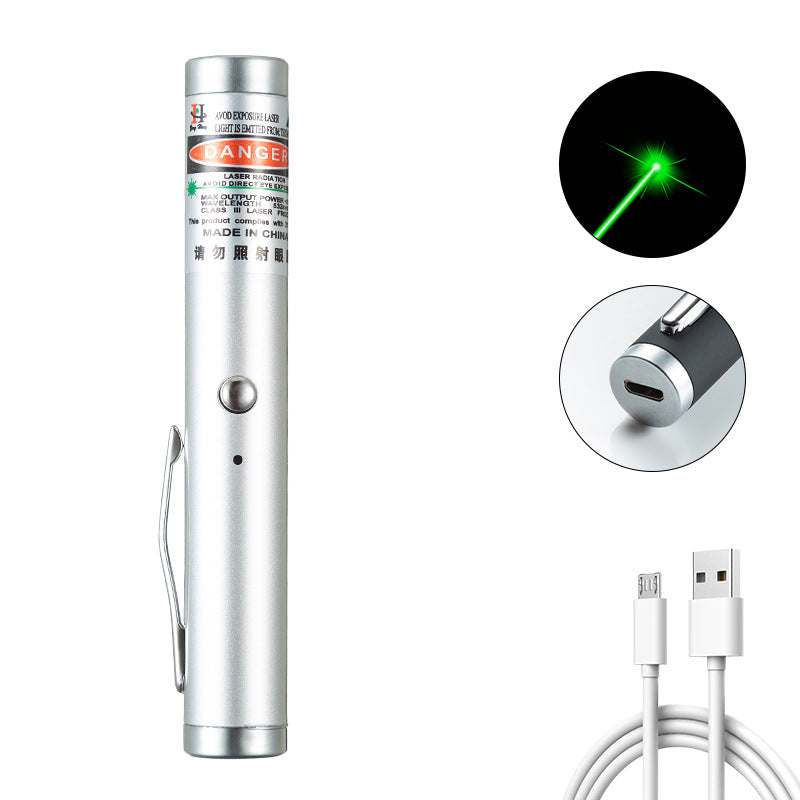 2-in-1 Detachable Mini Green Laser Pointer with Portable Lamp Holder, Visible Focus for Hunting, Teaching, and Presentations - Renee Lane Company