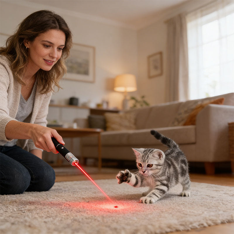 2-in-1 Detachable Mini Green Laser Pointer with Portable Lamp Holder, Visible Focus for Hunting, Teaching, and Presentations - Renee Lane Company