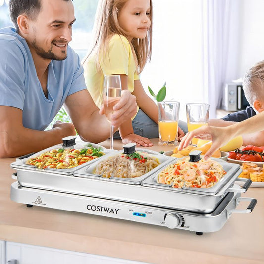 2 in 1 Electric Warming Tray with Temperature Control - Renee Lane Company