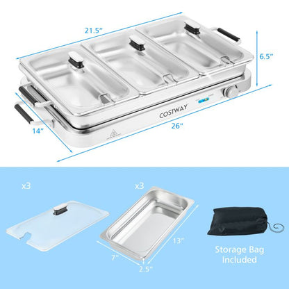 2 in 1 Electric Warming Tray with Temperature Control - Renee Lane Company