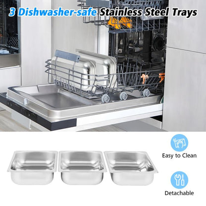 2 in 1 Electric Warming Tray with Temperature Control - Renee Lane Company