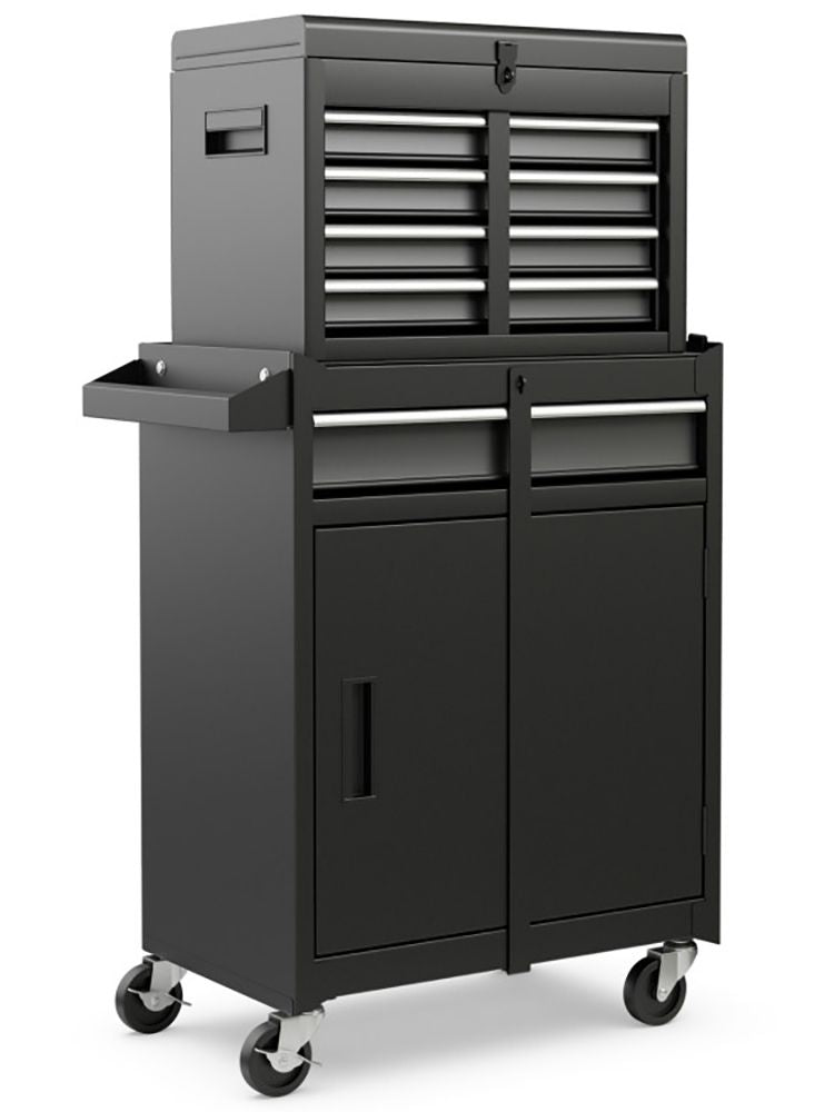 2-in-1 Rolling Tool Chest with 5 Sliding Lockable Drawers - Renee Lane Company
