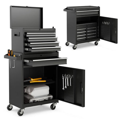 2-in-1 Rolling Tool Chest with 5 Sliding Lockable Drawers - Renee Lane Company