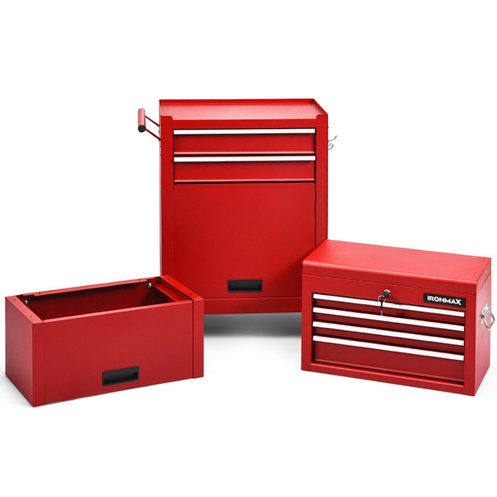 2-in-1 Rolling Tool Chest with 5 Sliding Lockable Drawers - Renee Lane Company