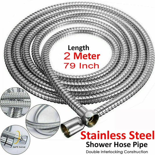 2 m / 3 m / 79" / 118" Shower Water Hose Shower Head Stainless Steel Flexible Replacement Hose - Renee Lane Company