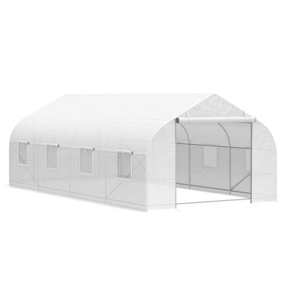 20' x 10' x 7' Tunnel Greenhouse Large Walk-In Warm House;  Roll Up Door - Renee Lane Company
