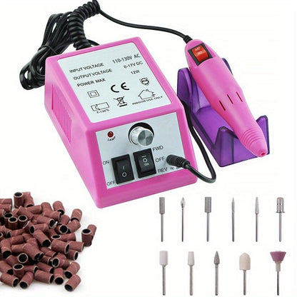 20000 RPM Portable Electric Nail Drill Polisher: Manicure & Pedicure Set for Gel Polish Cleaning & Milling Cuticles - 11pcs Nail Drill Bits - Renee Lane Company