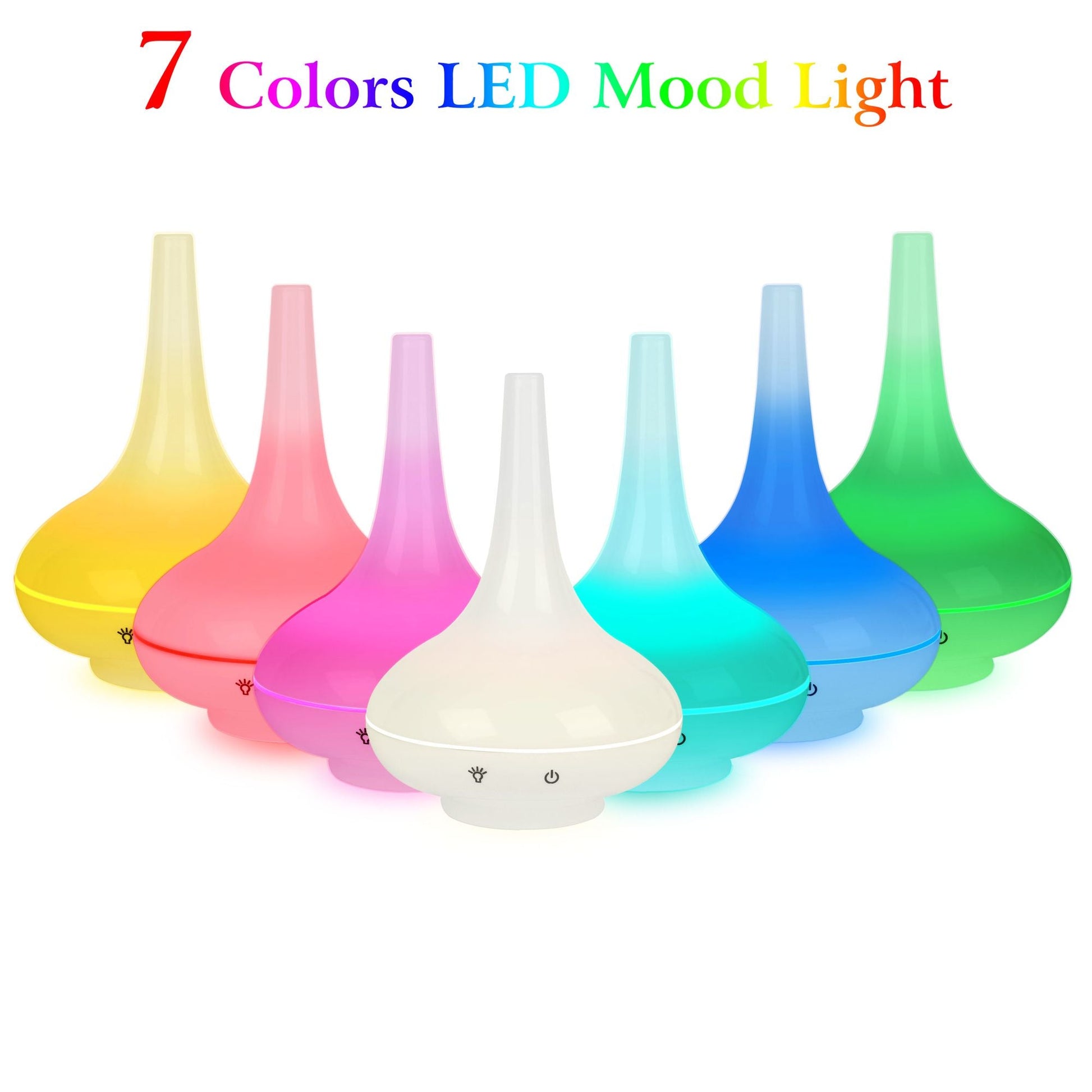 200ml Cool Mist Humidifier Ultrasonic Aroma Essential Oil Diffuser w/7 Color LED Lights Waterless Auto Off for Office Home Room Study Yoga Spa - Renee Lane Company