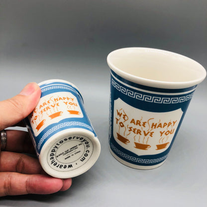 201-300ml Paper Cup Style Ceramic Mug Coffee Mug Gift Mug Household Water Mug Milk Tea Mug Milk Mug - Renee Lane Company