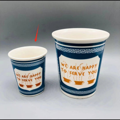 201-300ml Paper Cup Style Ceramic Mug Coffee Mug Gift Mug Household Water Mug Milk Tea Mug Milk Mug - Renee Lane Company