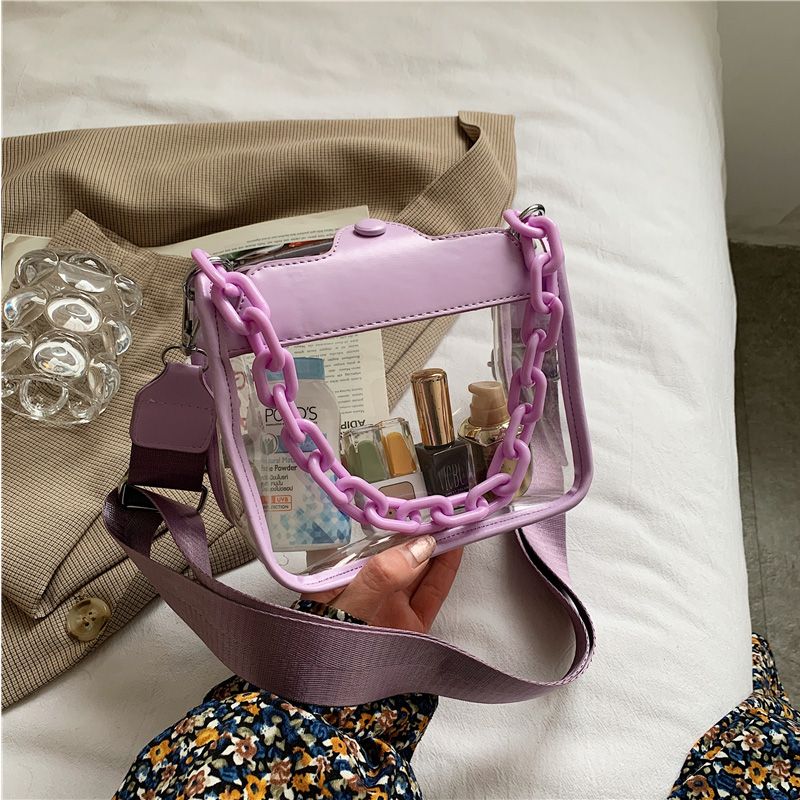 2023 Summer Women Clear Transparent Crossbody Bag Female Jelly Handbags and Purses Acrylic Chain Square Shoulder Bag Bolsos - Renee Lane Company
