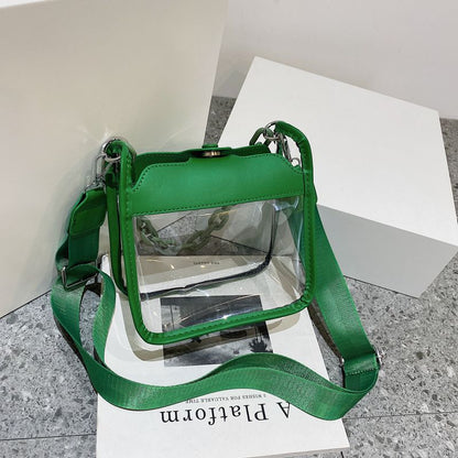 2023 Summer Women Clear Transparent Crossbody Bag Female Jelly Handbags and Purses Acrylic Chain Square Shoulder Bag Bolsos - Renee Lane Company