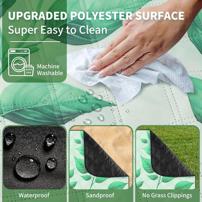 (2025 Upgrade) Extra Large Waterproof Picnic Blankets | Foldable Sandproof Beach Blanket N Outdoor Blanket | 5-Layer Machine Washable Soft Picnic Mat for Camping, Grass, Park N Stadium - Renee Lane Company
