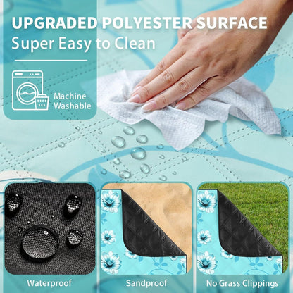 (2025 Upgrade) Extra Large Waterproof Picnic Blankets | Foldable Sandproof Beach Blanket N Outdoor Blanket | 5-Layer Machine Washable Soft Picnic Mat for Camping, Grass, Park N Stadium - Renee Lane Company