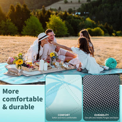 (2025 Upgrade) Extra Large Waterproof Picnic Blankets | Foldable Sandproof Beach Blanket N Outdoor Blanket | 5-Layer Machine Washable Soft Picnic Mat for Camping, Grass, Park N Stadium - Renee Lane Company