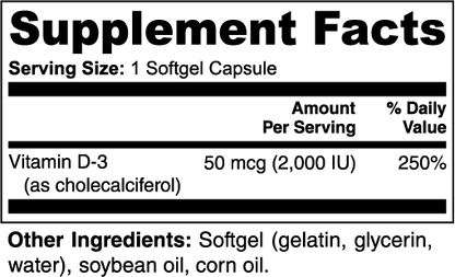 Goiteia Vitamin D3 2,000 IU 100 softgels